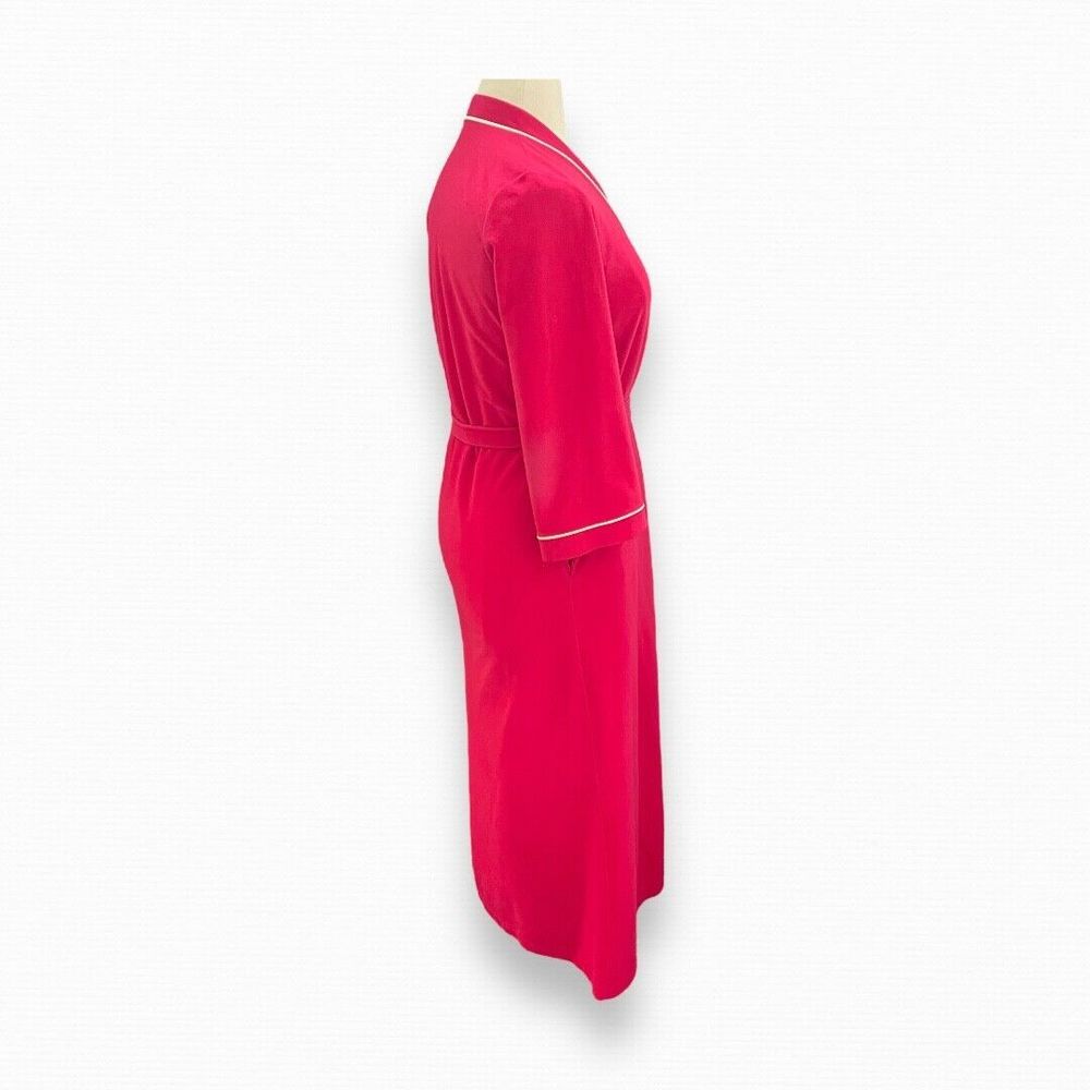 Vanity Fair Velour Raspberry Robe Size Small Vintage Bath Robe House Coat Womens - Picture 5 of 14